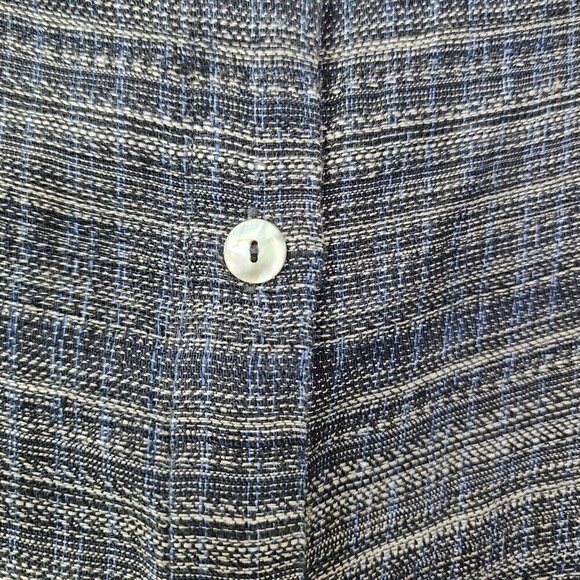 EILEEN FISHER Womens Plus Size 1X Striped 100% Organic Linen Button Down Tunic - Picture 11 of 14